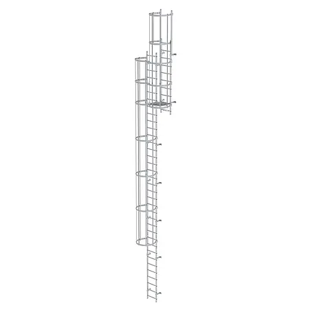 Munk  Anlegeleiter ortsfeste Steigleitern Aluminium eloxiert, 10,64m SH PG1
