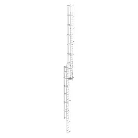 Munk  Anlegeleiter ortsfeste Steigleitern Aluminium, 18,76m SH