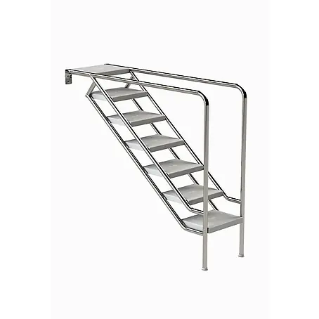 Ideal Eichenwald  Anlegeleiter Pooltreppe Modell 08.3 Miami nur Unterteil Beckentiefe 1799mm 7 ABS-Stufen