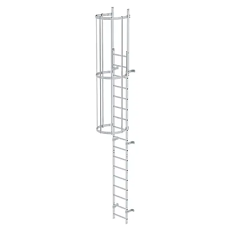 Munk  Anlegeleiter ortsfeste Steigleitern Aluminium, 4,76m SH