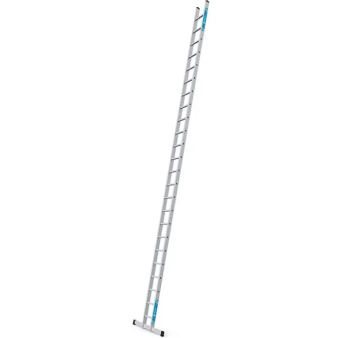 Zarges Anlegeleiter Anlegeleiter Alto L 22 Sprossen - Anzahl Tritte: 22 Stk., Arbeitshöhe: 7.150 m, Aluminium - Silberne Aluminium-Anlegeleiter mit ZARGES-Logo.