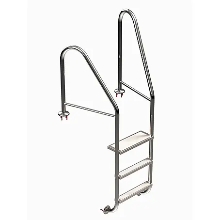 Ideal Eichenwald  Anlegeleiter Poolleiter Modell 07 Marina Öffentlich Flanschmontage Beckentiefe 780mm 2