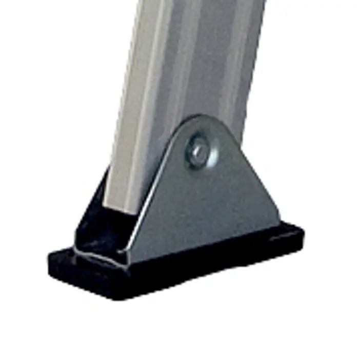 Facal Anlegeleiter Anlegeleiter Prima S600 PM355/LB 11 Stufen - Anzahl Tritte: 11 Stk., Arbeitshöhe: 4.450 m, Aluminium - Leiterfuß mit silberner Metallhalterung und schwarzer Gummi-Antirutschsohle.
