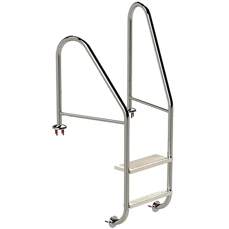 Ideal Eichenwald  Anlegeleiter Poolleiter Modell 07 Marina Öffentlich Flanschmontage Beckentiefe 1060mm 3
