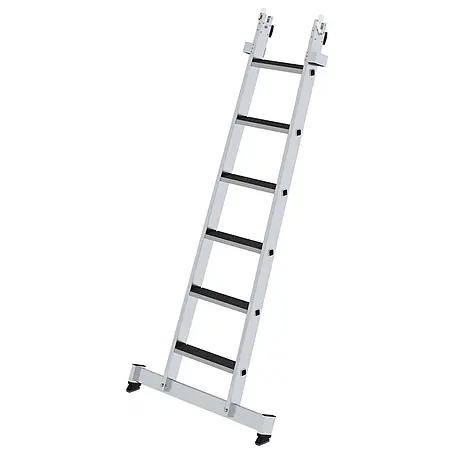 Munk  Anlegeleiter Stufen-Glasreinigerleiter mit nivello-Traverse clip-step R13, 6-stufiges Un