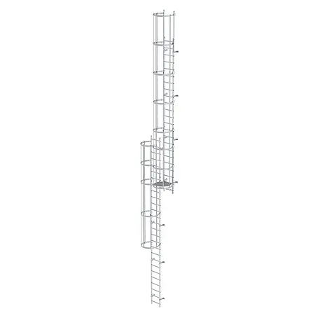 Munk  Anlegeleiter ortsfeste Steigleitern Aluminium, 11,76m SH PG2