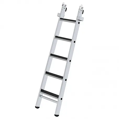 Munk  Anlegeleiter Stufen-Glasreinigerleiter mit nivello-Traverse clip-step R13, 5-stufiges Mi