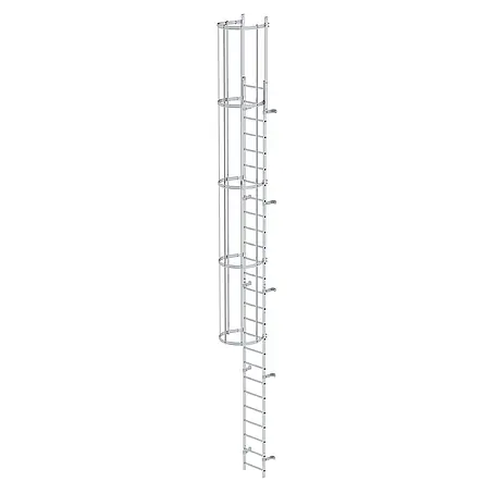 Munk  Anlegeleiter ortsfeste Steigleitern Aluminium, 7,28m SH