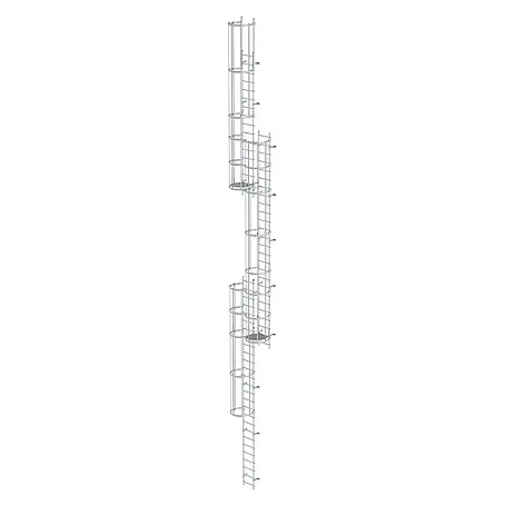 Munk  Anlegeleiter ortsfeste Steigleitern Aluminium, 15,12m SH PG2