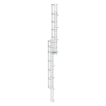 Munk  Anlegeleiter ortsfeste Steigleitern Aluminium, 14,28m SH
