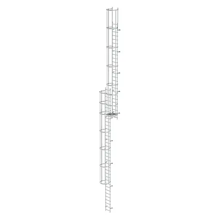 Munk  Anlegeleiter ortsfeste Steigleitern Aluminium, 15,12m SH