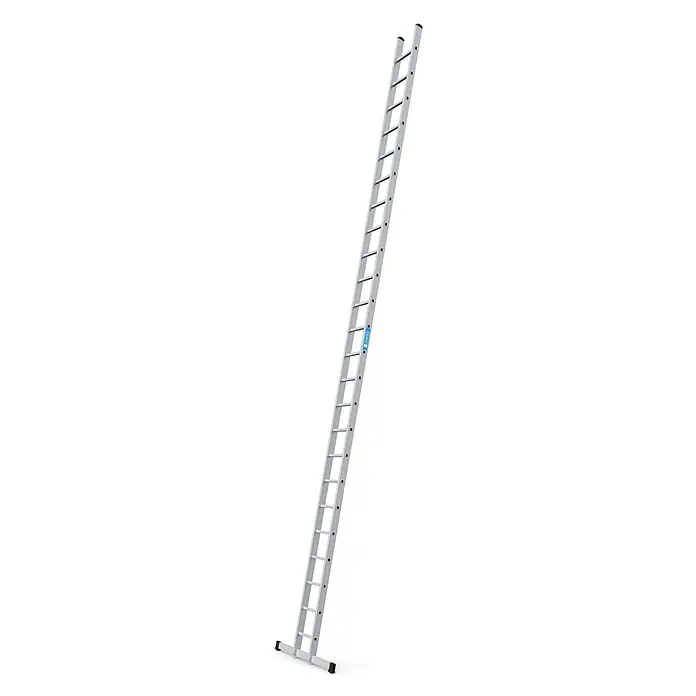 Zarges Anlegeleiter Anlegeleiter Alto L 24 Sprossen - Anzahl Tritte: 24 Stk., Arbeitshöhe: 7.700 m, Aluminium - Lange, einteilige Aluminiumleiter mit Querstabilisator am Fuß.