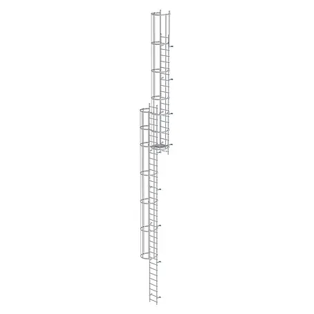 Munk  Anlegeleiter ortsfeste Steigleitern Aluminium eloxiert, 13,44m SH PG1