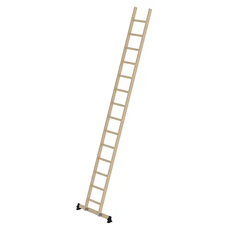 Munk  Anlegeleiter Holz-Anlegeleiter mit nivello-Traverse 14 Sprossen