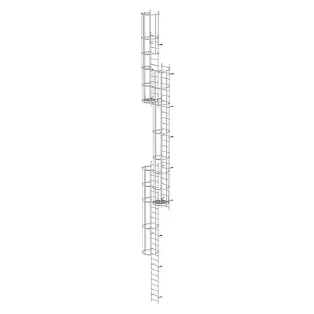 Munk  Anlegeleiter ortsfeste Steigleitern Aluminium, 14,00m SH PG2