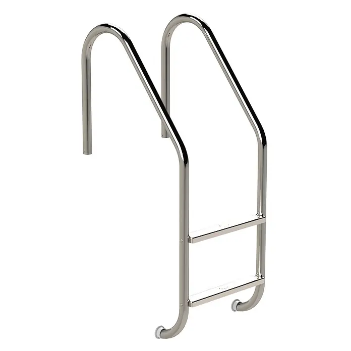 Ideal Eichenwald Anlegeleiter Poolleiter Modell 05 Marina Beckentiefe 780mm 2 Stufen - Anzahl Tritte: 2 Stk., Belastbarkeit: 120 kg, Edelstahl - Polierte Edelstahl-Poolleiter mit zwei Stufen.