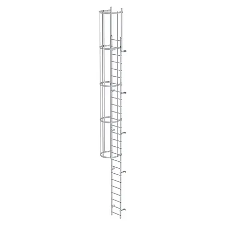 Munk  Anlegeleiter ortsfeste Steigleitern Aluminium eloxiert, 7,28m SH
