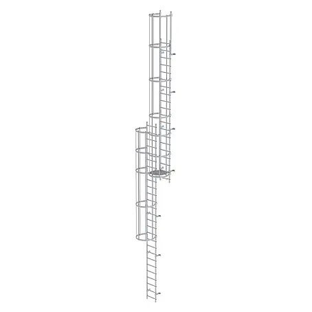 Munk  Anlegeleiter ortsfeste Steigleitern Aluminium eloxiert, 10,92m SH PG2