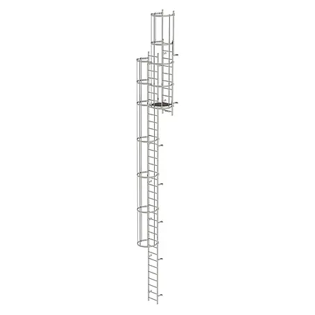 Munk  Anlegeleiter ortsfeste Steigleitern Edelstahl, 10,64m SH