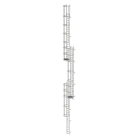 Munk  Anlegeleiter ortsfeste Steigleitern Edelstahl, 16,80m SH PG2