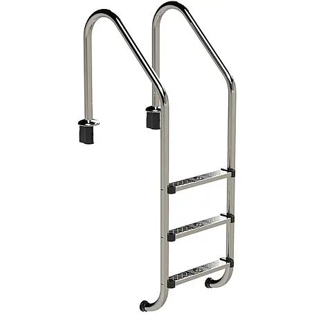 Ideal Eichenwald  Anlegeleiter Poolleiter Modell 56 Tiefbeckenleiter weite Ausladung Leiterlänge 959mm 3