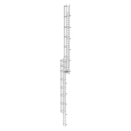 Munk  Anlegeleiter ortsfeste Steigleitern Aluminium eloxiert, 17,92m SH PG1