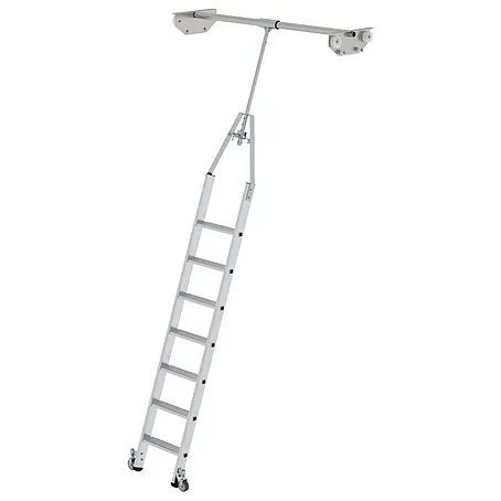 Munk  Mehrzweckleiter Aluminium-Regalleiter für Doppelregal drehbar 7 Stufen
