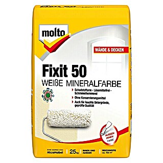 Molto Mineralfarbe Fixit 50 (25 kg, Weiß)