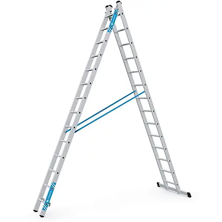 Zarges  Mehrzweckleiter Kombileiter Combimaster Plus X 2x14 Sprossen