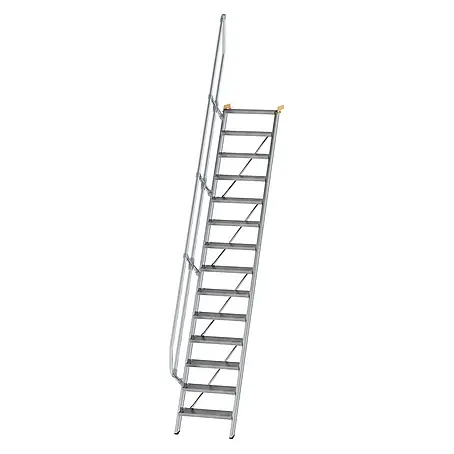 Munk  Raumspartreppe Treppe 60° inkl. einen Handlauf, 600mm Stufenbreite, 14 Stufen