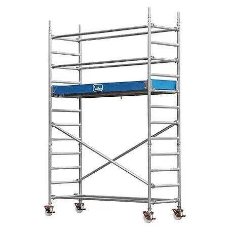 Iller Leiter  Rollgerüst Fahrgerüst 2,20x0,75m und 150mm Rollen nicht spindelbar 4,10m AH