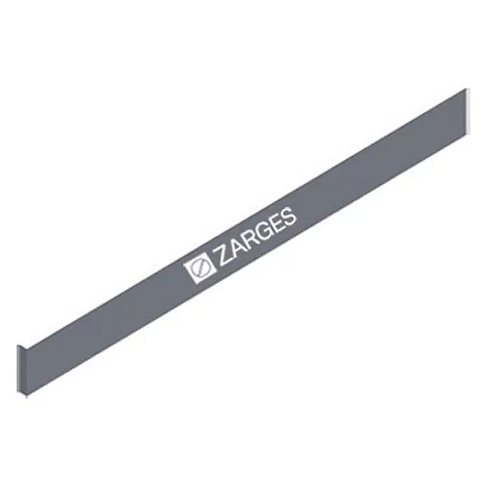 Zarges Rollgerüst Längsbord für Gerüstlängen 1,80m -  - Lange, flache graue Metallstange mit ZARGES Logo und Schriftzug.