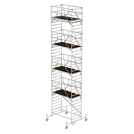 Munk  Rollgerüst Rollgerüst SG mit Doppelplattform 1,35x2,45m Plattform 11,70m AH