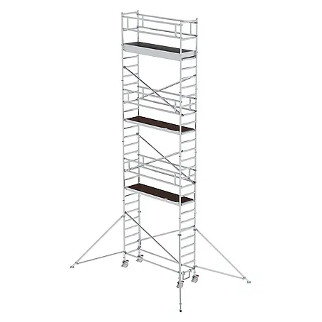 Munk  Rollgerüst Aluminium-Rollgerüst mit Ausleger 2,45x0,75m Plattform 9,55m AH