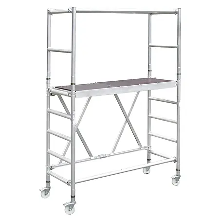 Iller Leiter  Rollgerüst Professional Klappgerüst mit Ausbaueinheit 0,75x1,80 m | 3,50m AH
