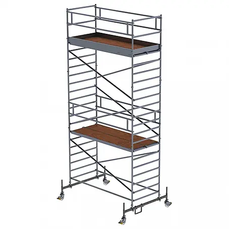 Munk  Rollgerüst Rollgerüst mit Doppelplattform 1,35x3,00m Plattform, 7,35m AH