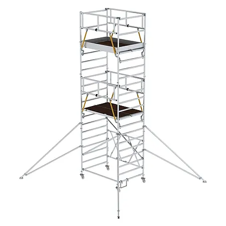Munk  Rollgerüst Klappgerüst SG 1,35x2,45m mit Ausleger und Sicherheitsgeländer 7,16m AH