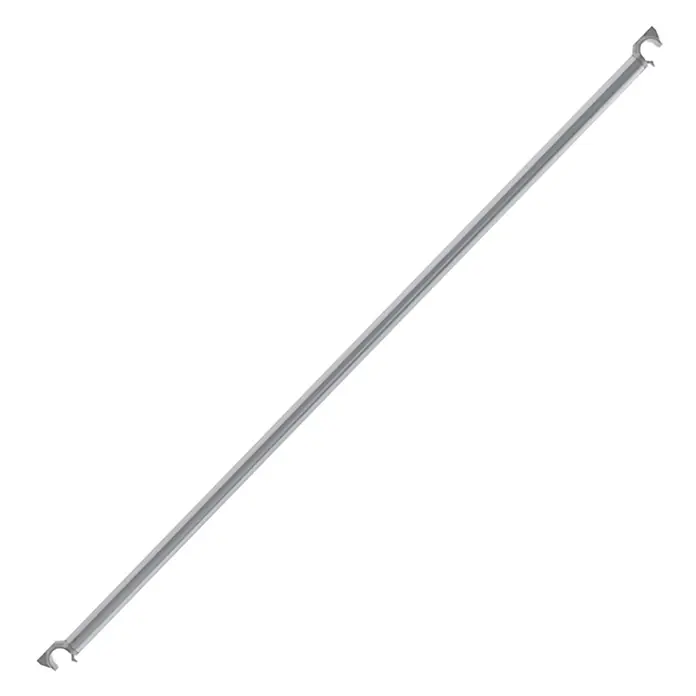 Munk Rollgerüst Diagonalstrebe 1,80m Gerüstlänge -  - Silberne Metall-Gerüststange mit Hakenenden.