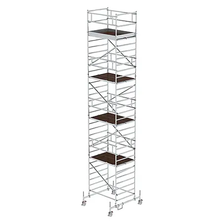Munk  Rollgerüst Rollgerüst mit Doppelplattform 1,35x1,80m Plattform, 10,35m AH