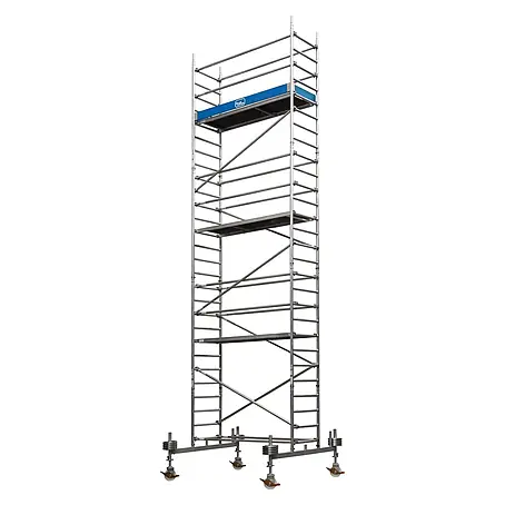 Iller Leiter  Rollgerüst Fahrgerüst mit Fahrbalken 2,20x0,75m und 200mm Rollen spindelbar 8,55m AH