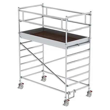 Munk  Rollgerüst Rollgerüst mit Doppelplattform 1,35x2,45m Plattform, 4,35m AH