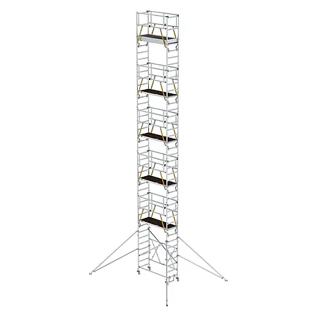 Munk  Rollgerüst Klappgerüst SG 0,75x1,80m mit Ausleger und Sicherheitsgeländer 13,04m AH