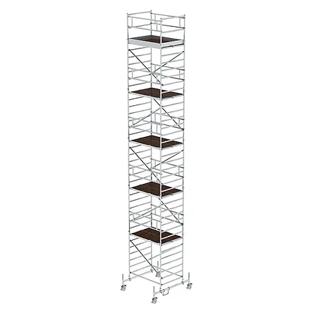 MUNK Rollgerüst mit Doppelplattform 1,35x1,80m Plattform, 12,35m AH
