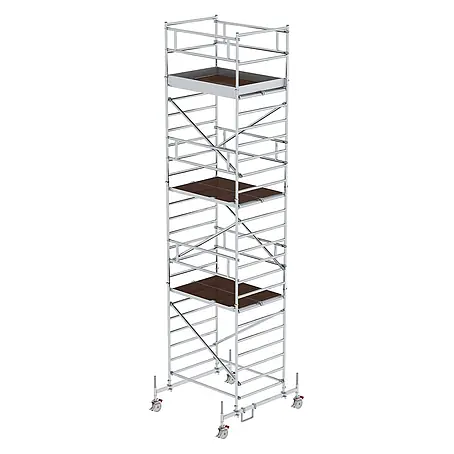 Munk  Rollgerüst Rollgerüst mit Doppelplattform 1,35x1,80m Plattform, 8,35m AH
