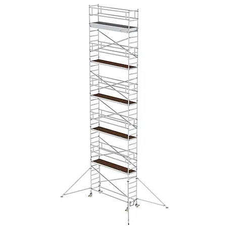 Munk  Rollgerüst Aluminium-Rollgerüst mit Ausleger 3,00x0,75m Plattform 12,35m AH