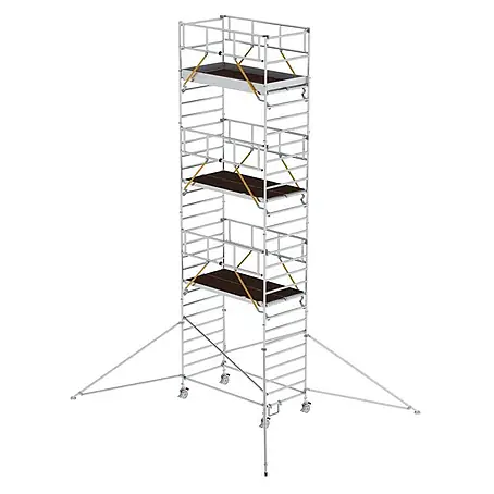 MUNK Rollgerüst SG mit Doppelplattform 1,35x2,45m und Ausleger 9,55m AH