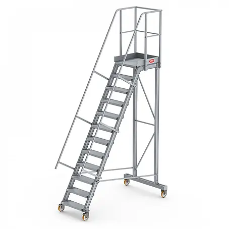Altrex  Podestleiter Podesttreppe fahrbar 60° 12 Stufen