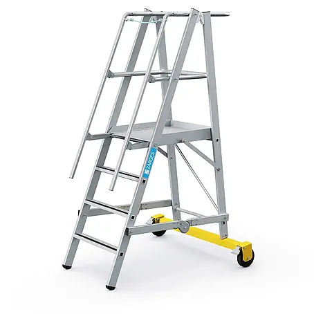 Zarges  Podestleiter fahrbare Podestleiter ZAP Safemaster Plus S klappbar 4 Stufen
