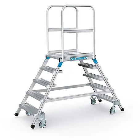 Zarges  Podestleiter Podestleiter fahrbar mit 2x5 Leichtmetall-Stufen