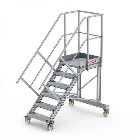 Altrex  Podestleiter Podesttreppe fahrbar 45° 6 Stufen